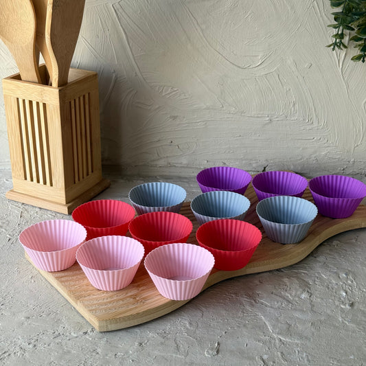 Muffin Silikon Yapışmaz Kek Kalıbı 12 Adet Set