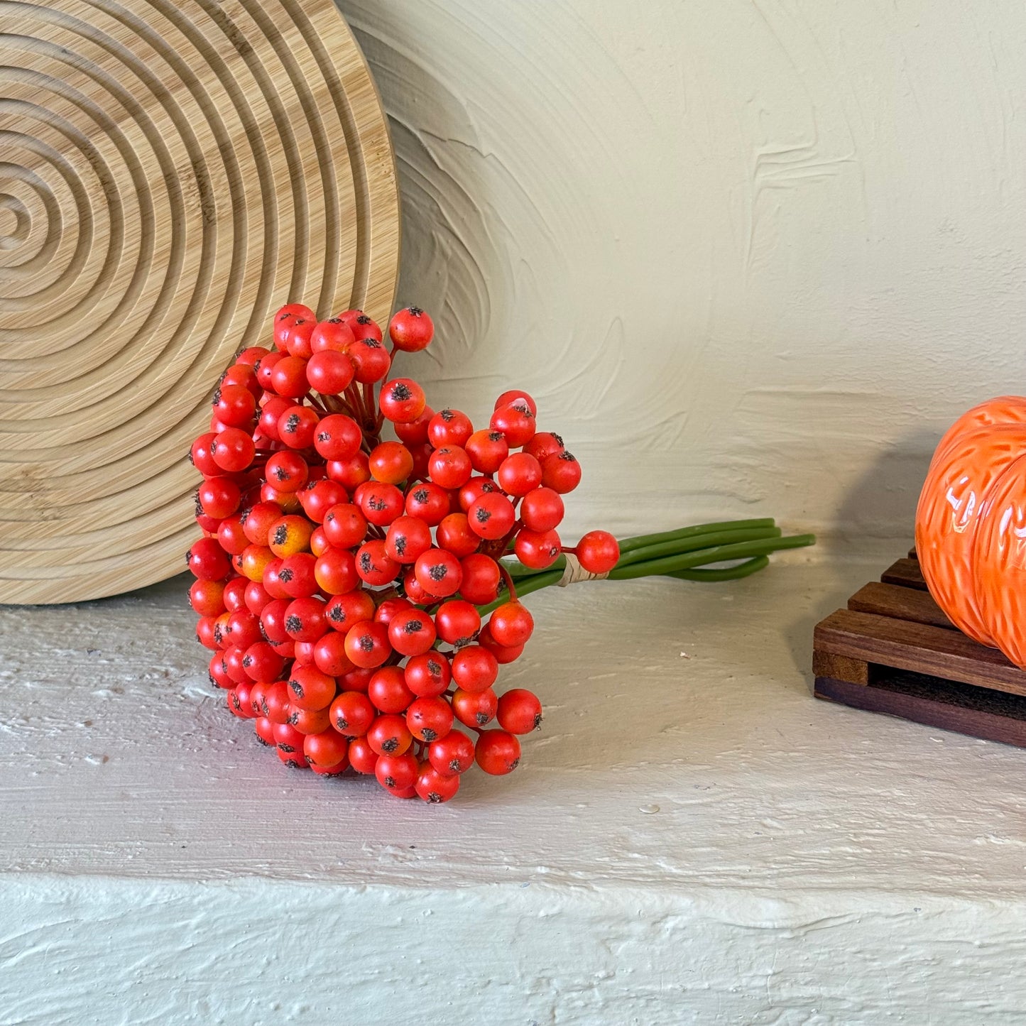 Kokina Yapay Yılbaşı Çiçeği Buket Turuncu 25 cm