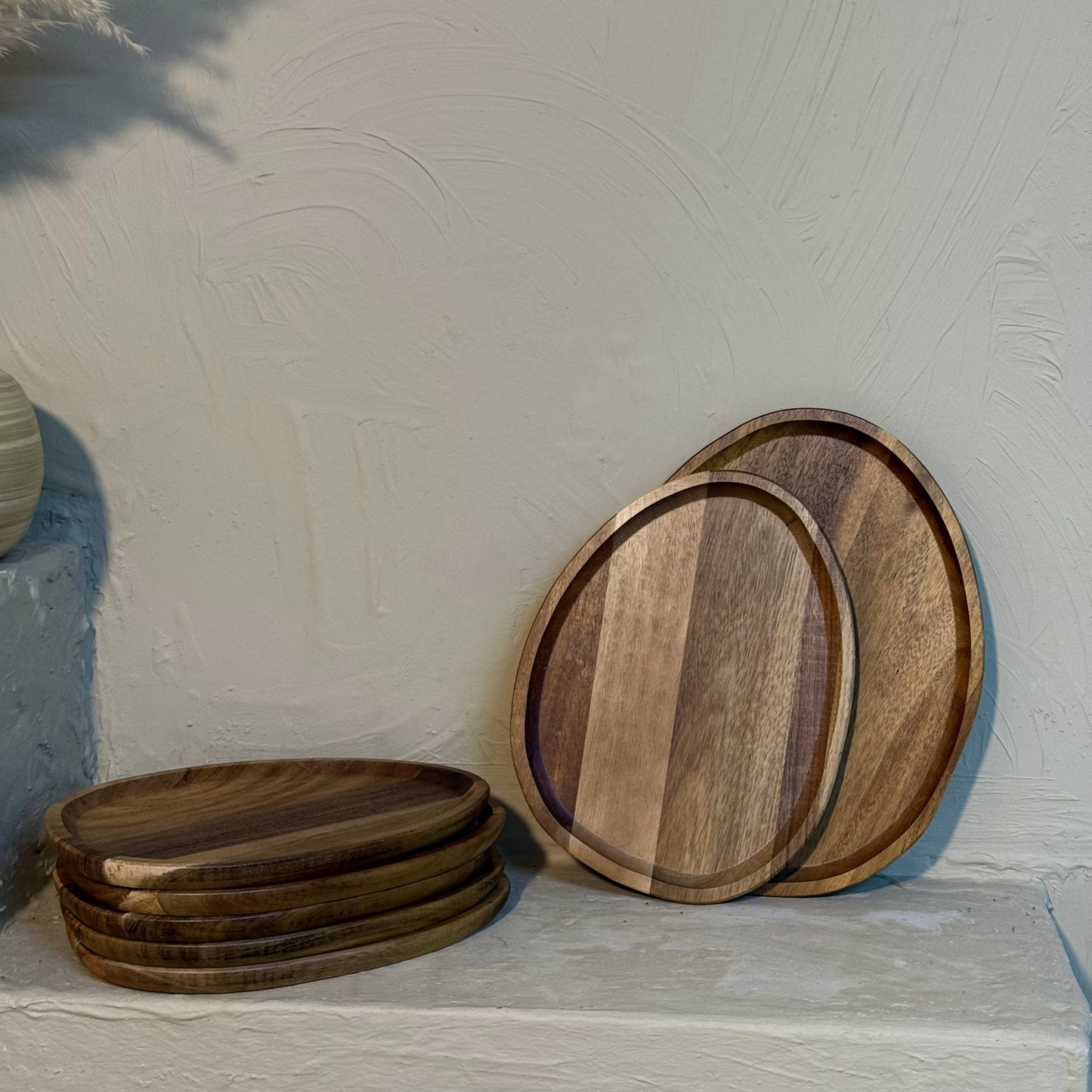 Milay Akasya Ağacı Oval Sunumluk Kahvaltılık Seti 7 Parça KOD:182