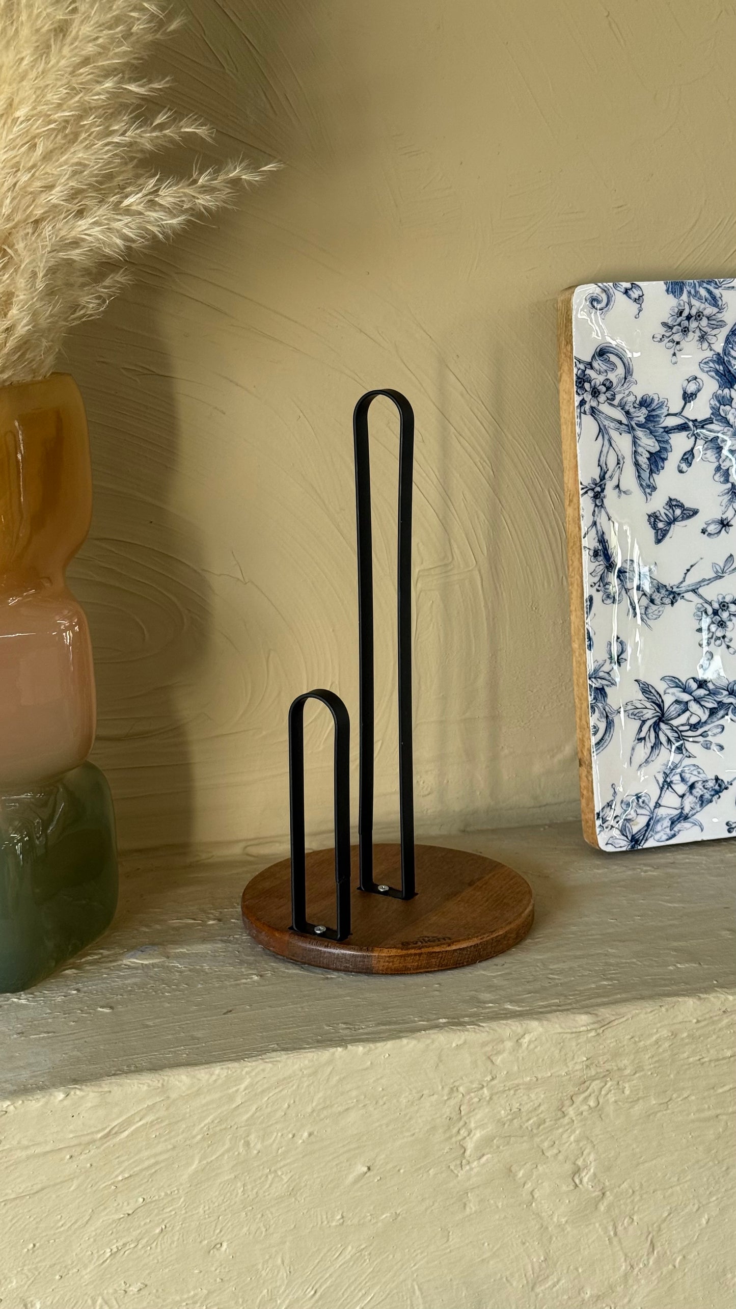 Evilem Ahşap Metal Havlu Peçetelik KOD:703