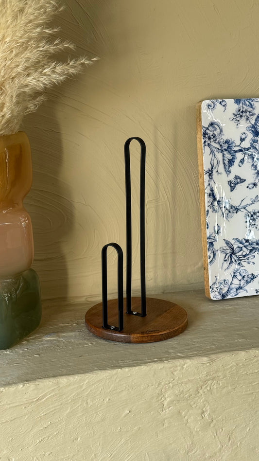 Evilem Ahşap Metal Havlu Peçetelik KOD:703