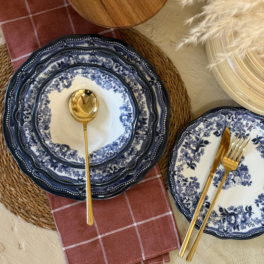 Porser 24 Parça Yemek Takımı 6 Kişilik KOD:VELOUR NAVY-30328