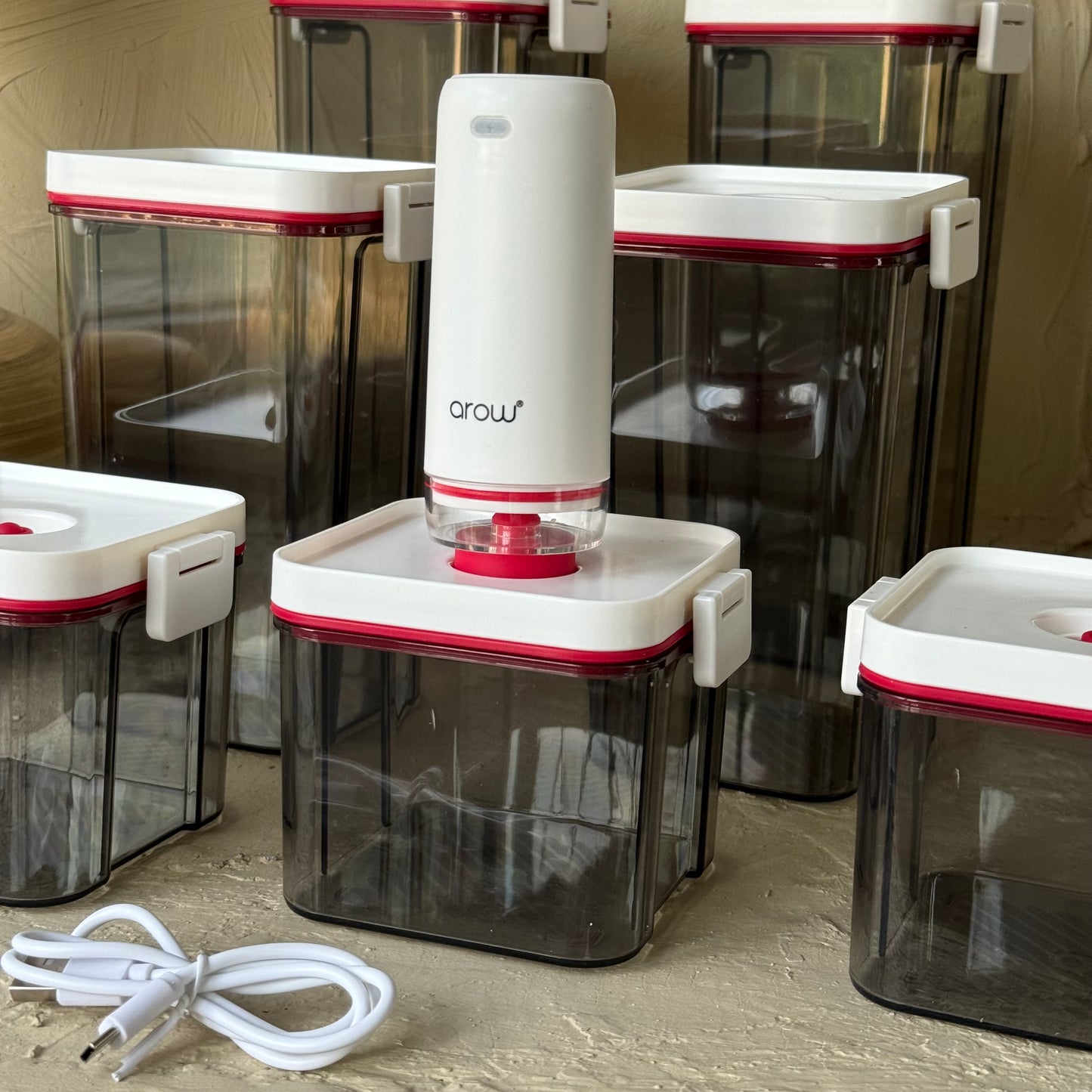 Arow Sunn 10 Parça Vakumlu Kare Erzak Seti (İmkansız Fiyatlarda) KOD:4352