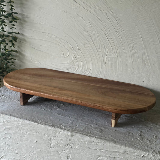 Minally Akasya Ağacı Ayaklı Oval Büyük Boy Sunumluk KOD:155