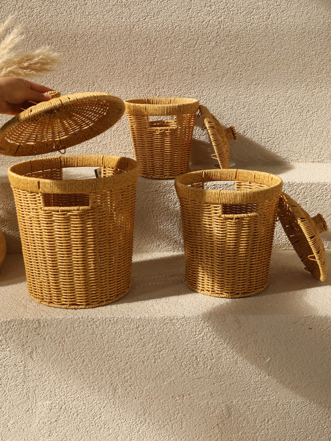Rattan 3 Boy Patates Soğanlık Seti PBT-439
