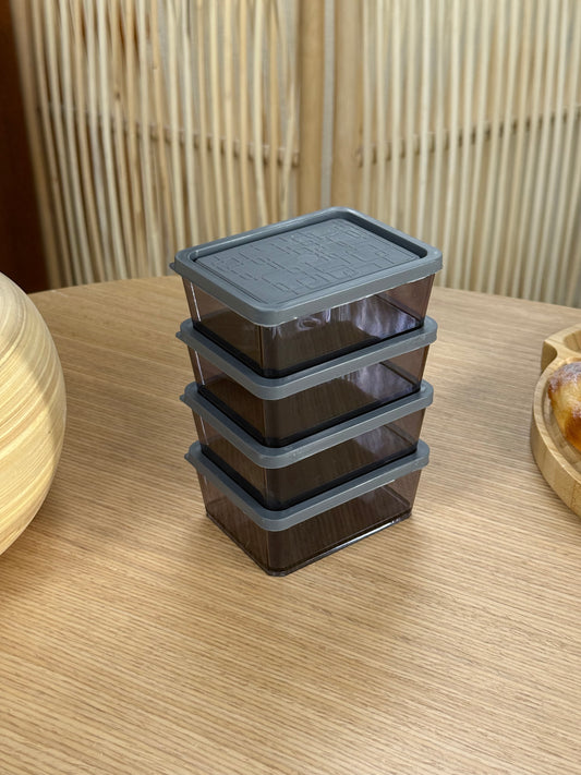 Bonbon 4 Parça Saklama Kabı Set Gri