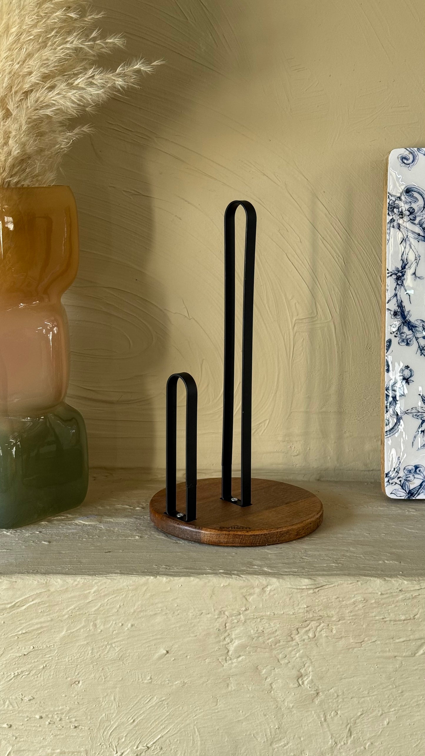 Evilem Ahşap Metal Havlu Peçetelik KOD:703