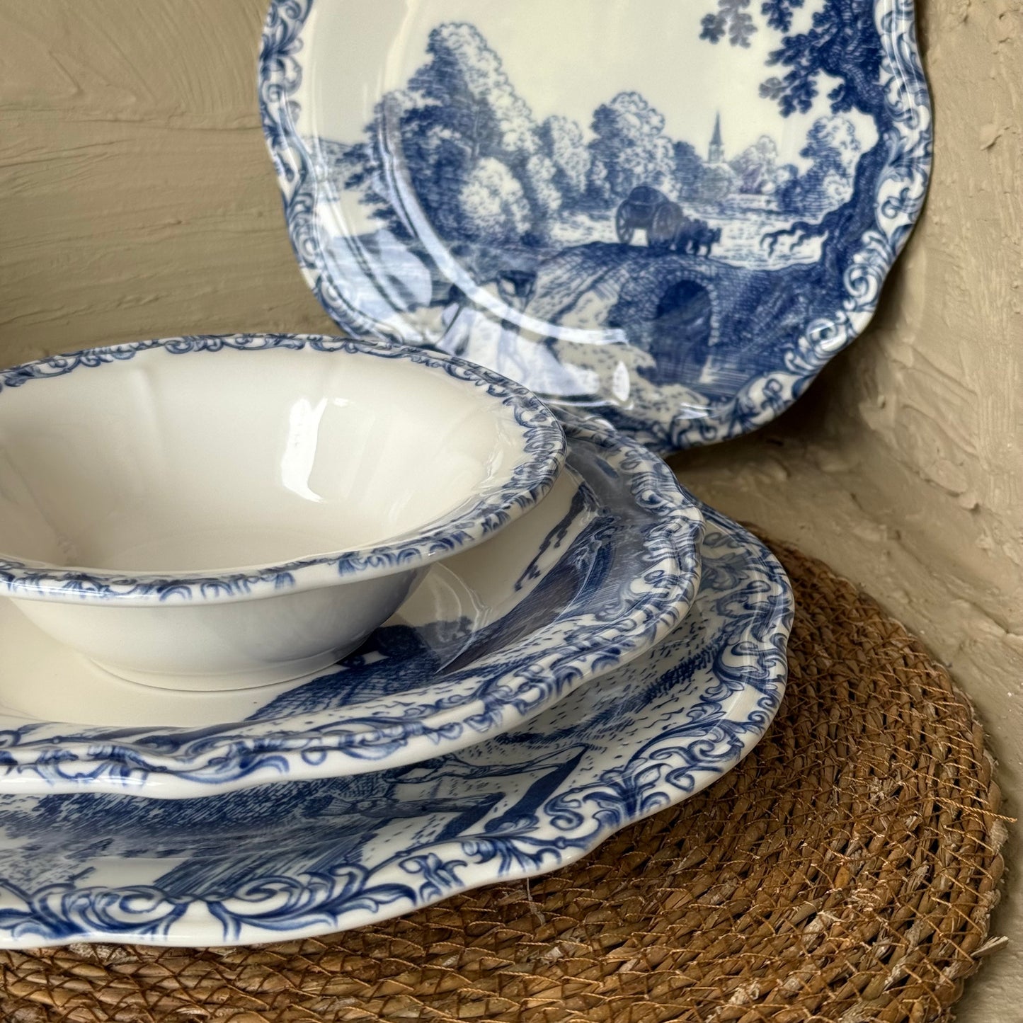 Porser Porselen 24 Parça Yemek Takımı 6 Kişilik Mavi KOD:MARVAİL-30402-4