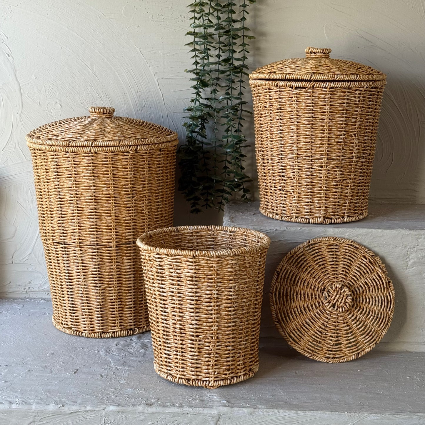 Sevarlly Rattan 3 Boy Patates Soğanlık Seti Naturel KOD:73418