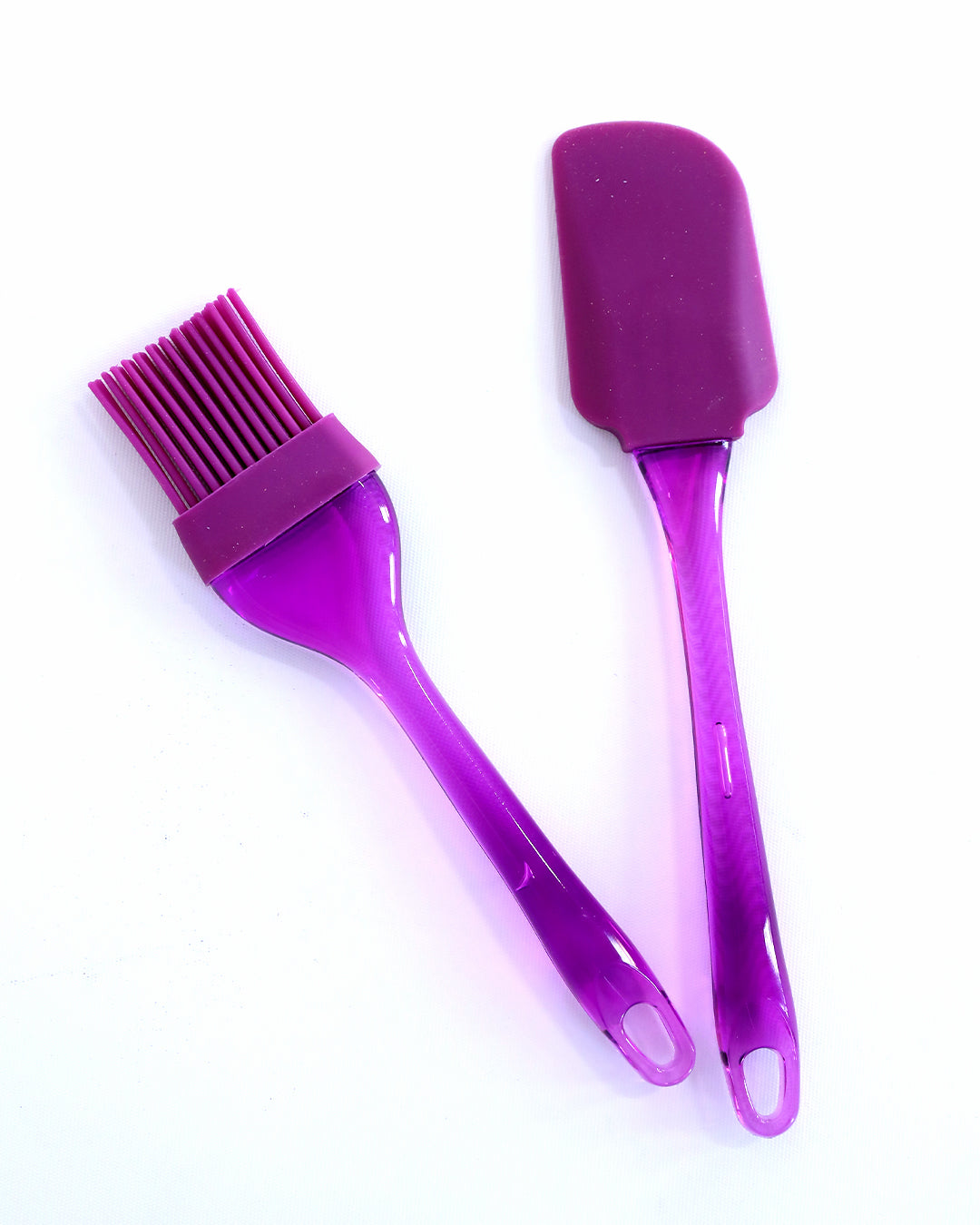 Slikon Spatula ve Fırça 2'li Set 662 Mor