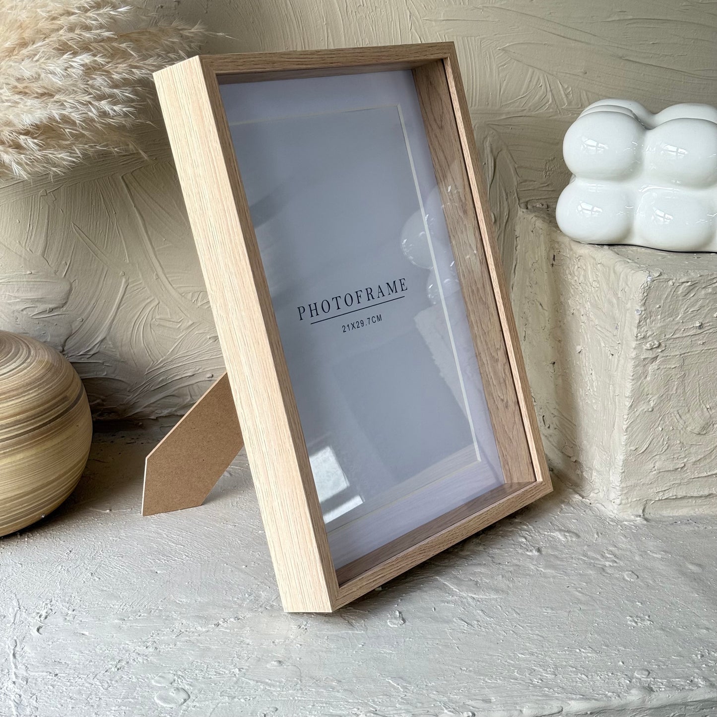 İKAE Ahşap Çerçeve Büyük Boy Çift Camlı KOD:3182-beyaz