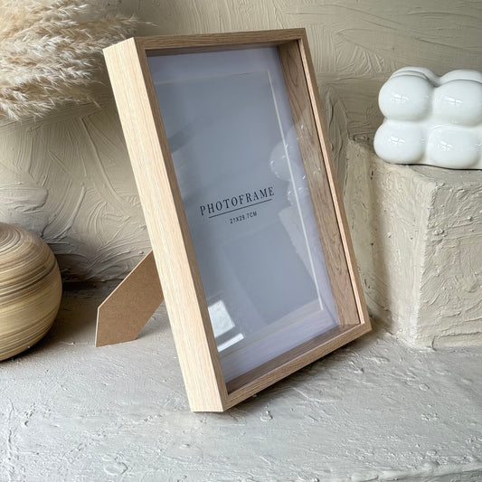 İKAE Ahşap Çerçeve Büyük Boy Çift Camlı KOD:3182-beyaz