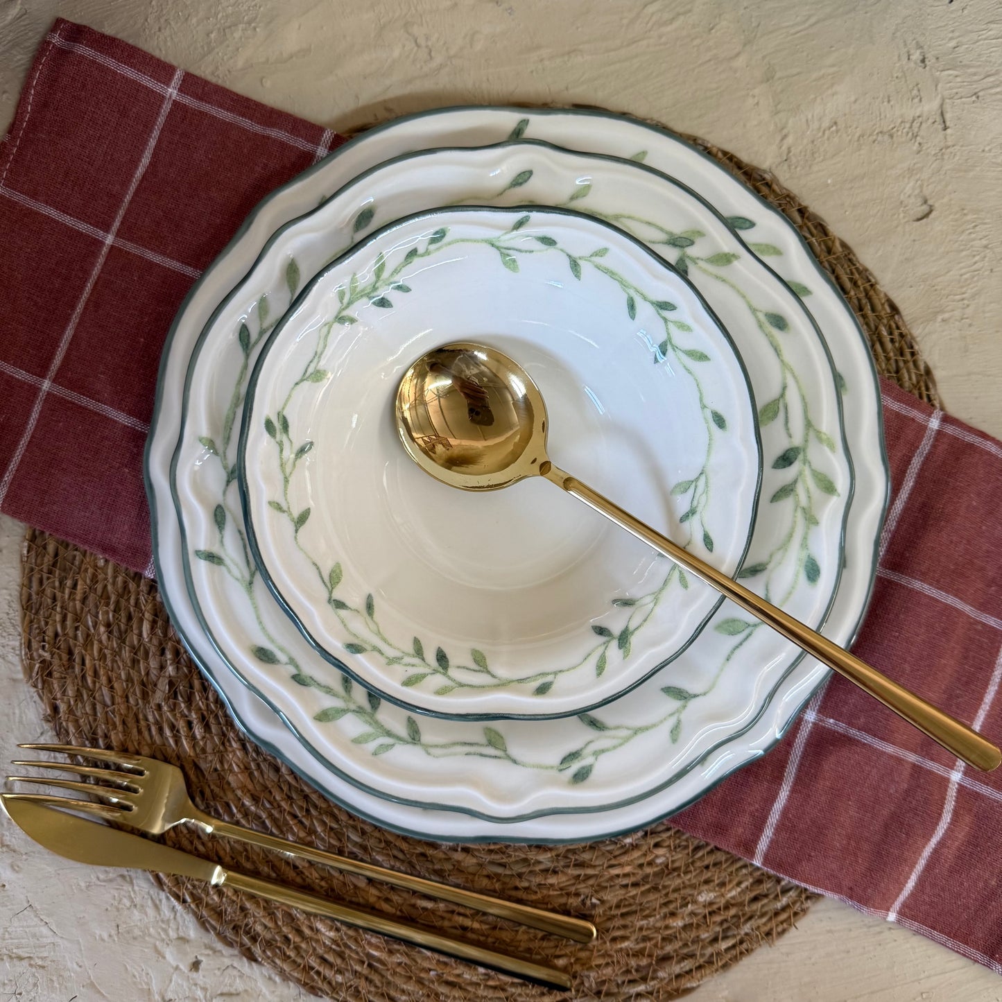 Porser 24 Parça Yemek Takımı 6 Kişilik KOD:OLİVESSA-1201