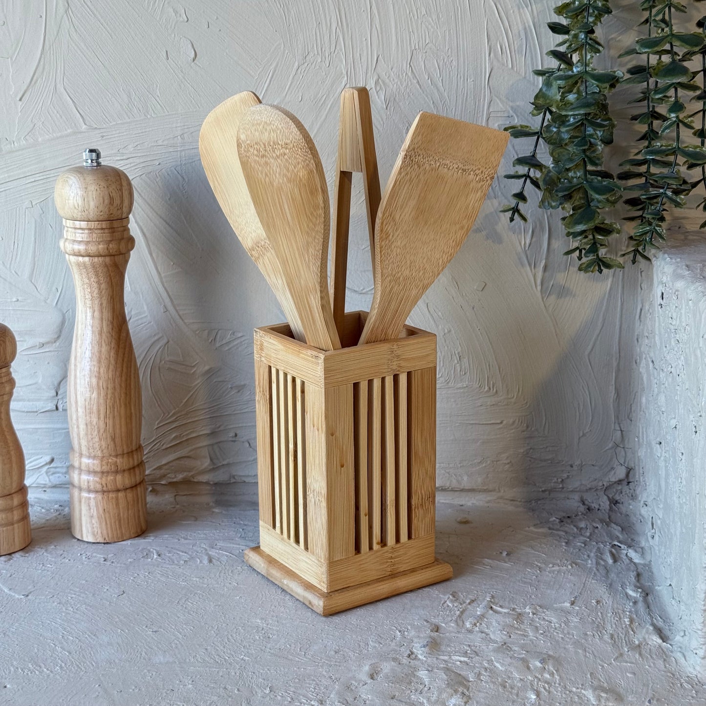 SVR Bambu Standlı Mutfak Kepçe Seti 5 Parça KOD:94065