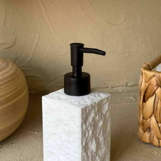Mermer Desenli Porselen Sıvı Sabunluk Beyaz KOD:1463
