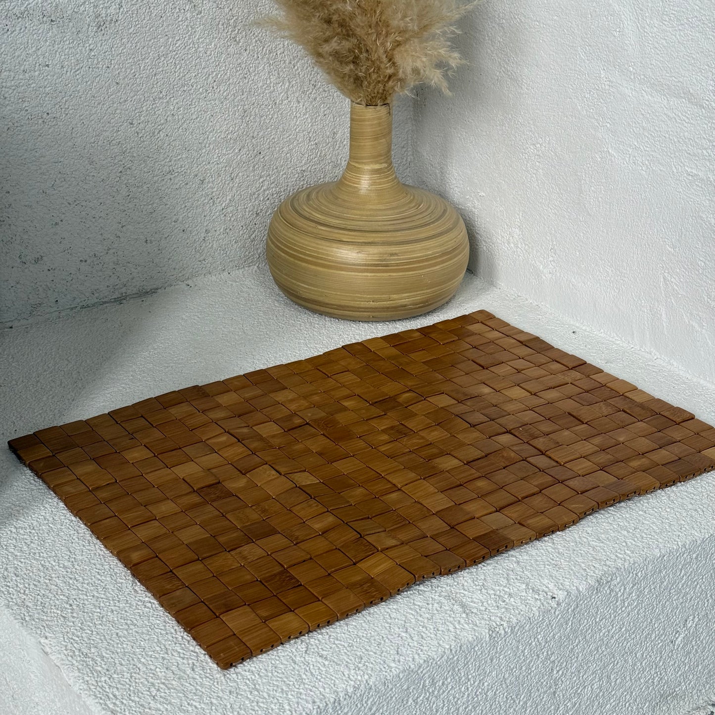 Maperlla Bambu Banyo Paspas Kaydırmaz Taban 60x41 cm KOD:110036
