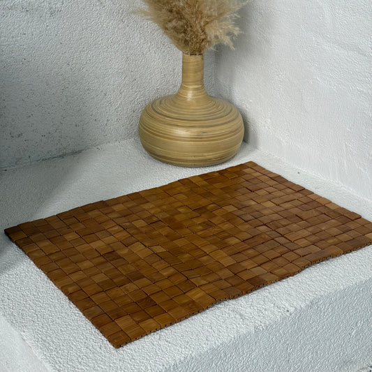Maperlla Bambu Banyo Paspas Kaydırmaz Taban 60x41 cm KOD:110036