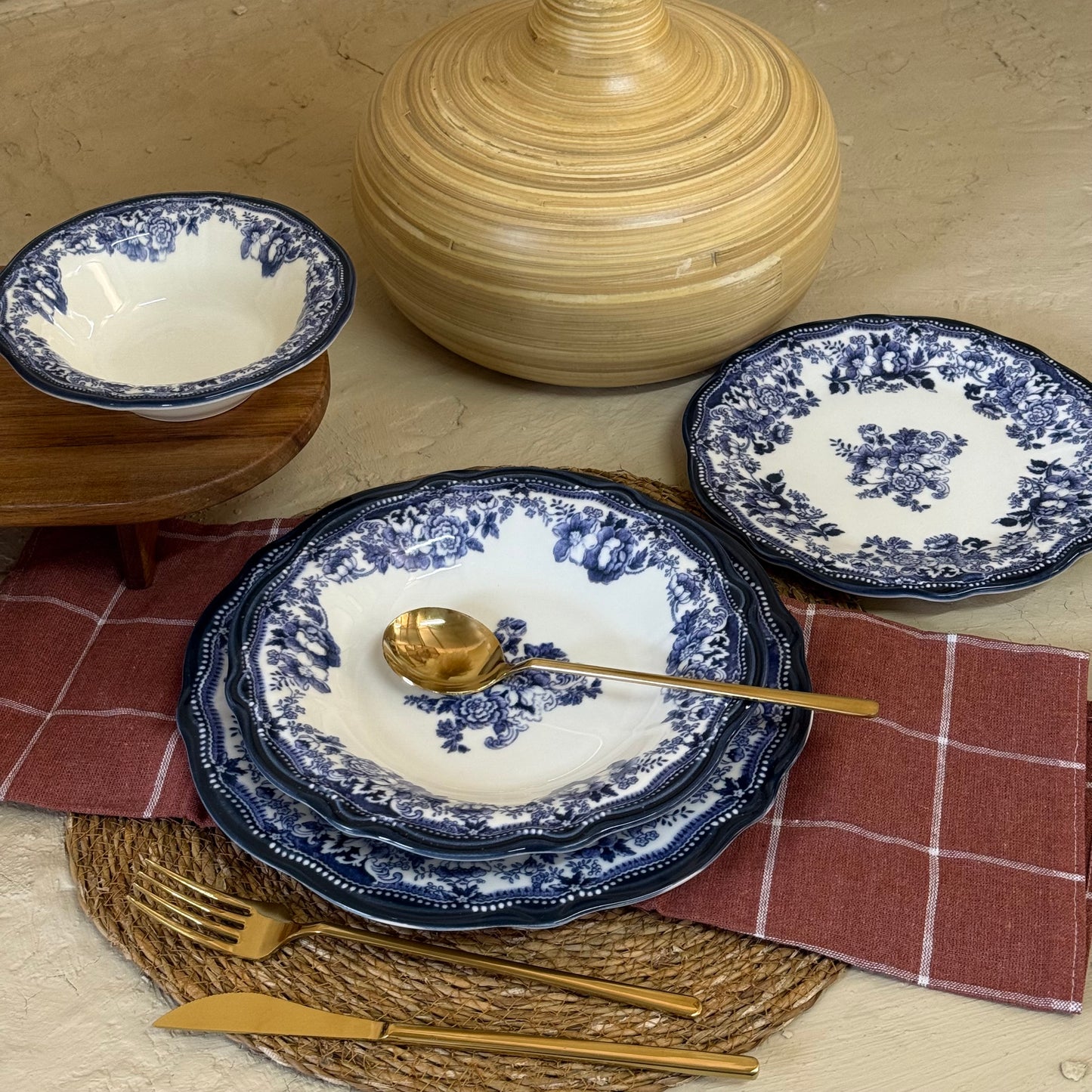 Porser 24 Parça Yemek Takımı 6 Kişilik KOD:VELOUR NAVY-30328