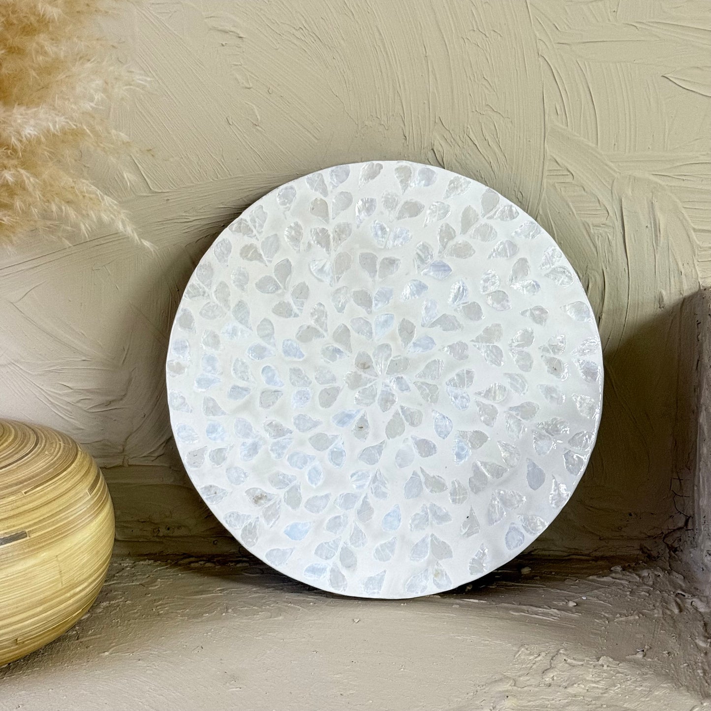 SVR Sedef Dönen Yuvarlak Sunumluk KOD:6183 Krem