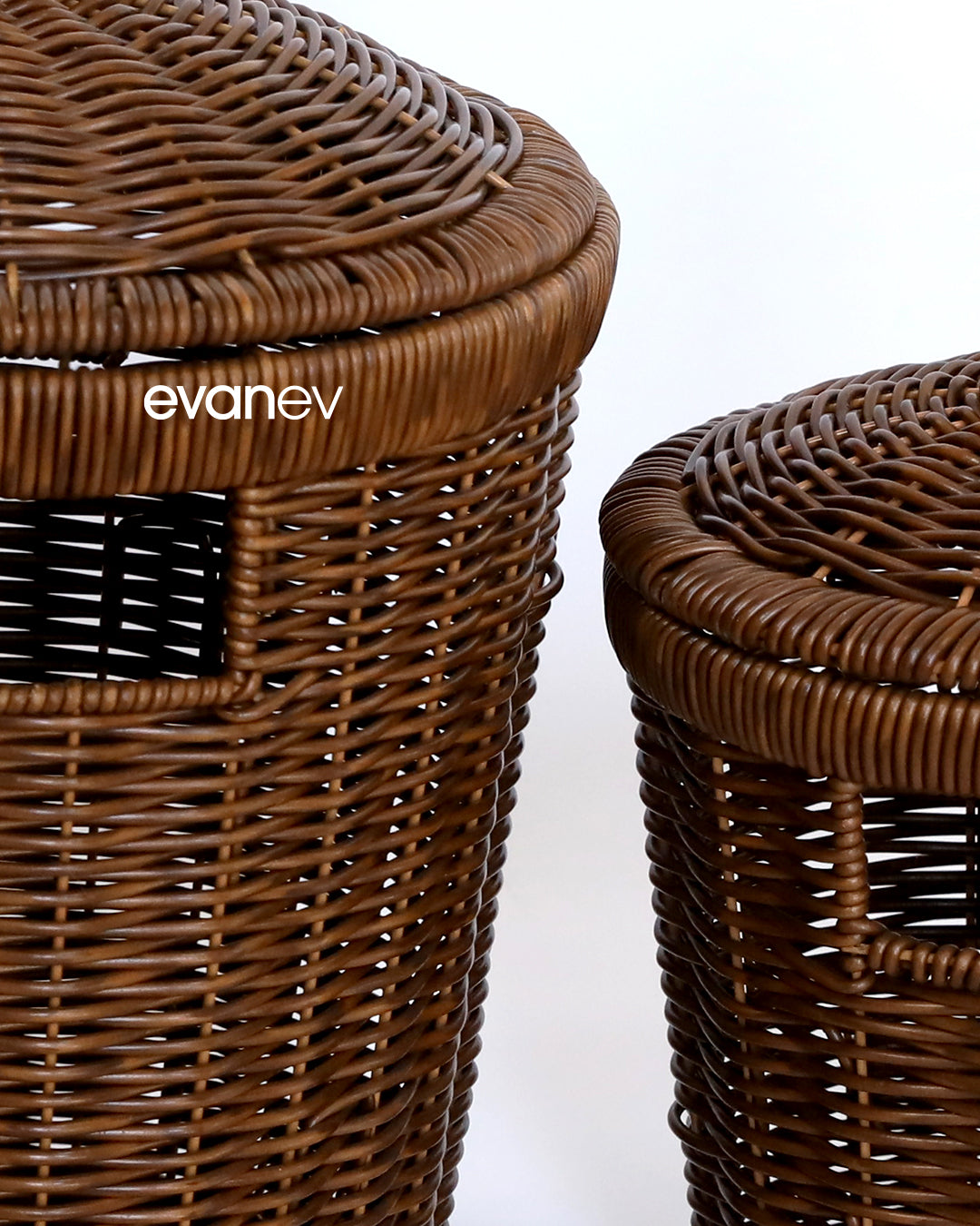 Wls Rattan 3 Boy Patates Soğanlık Seti Kahve207