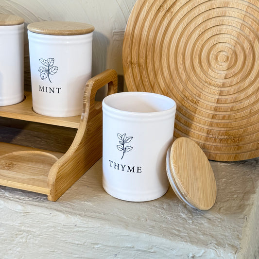 Tutku Bambu Standlı 6 Li Baharatlık Seti KOD:TT-19