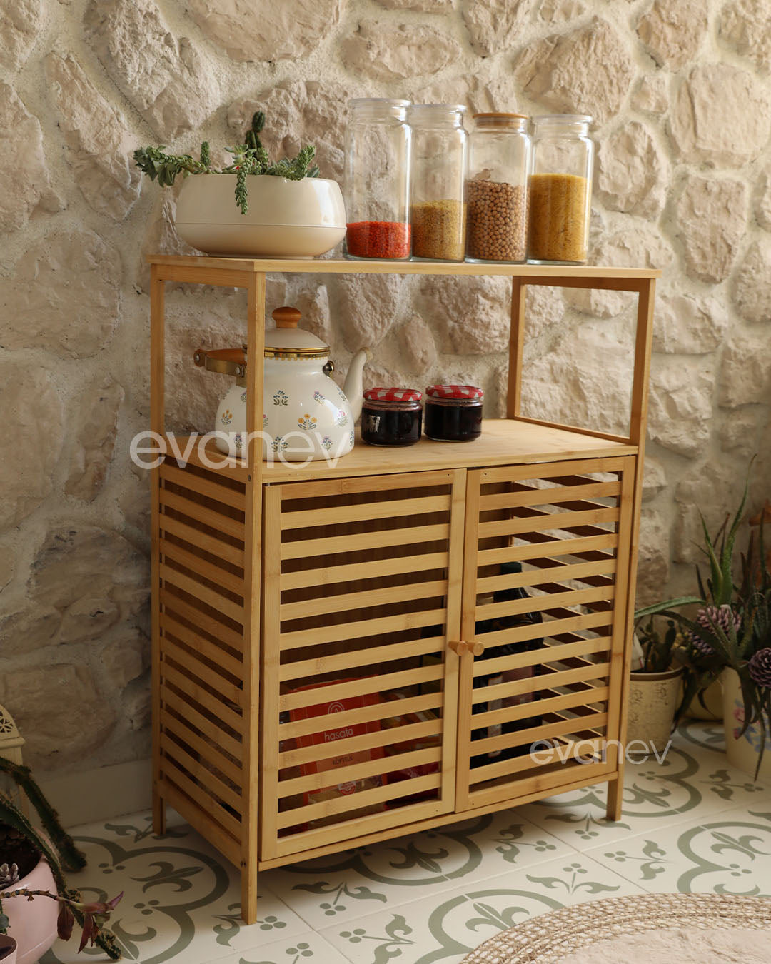 Seul Bambu Dolap 80 x 64 x 27,5 cm – 8349