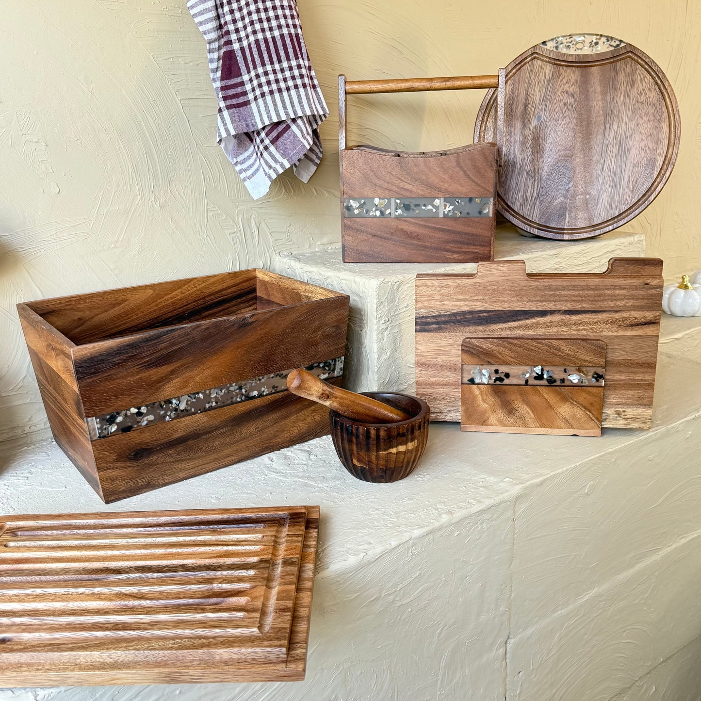 Arow Akasya Ağacı Çeyiz Seti 5 Parça