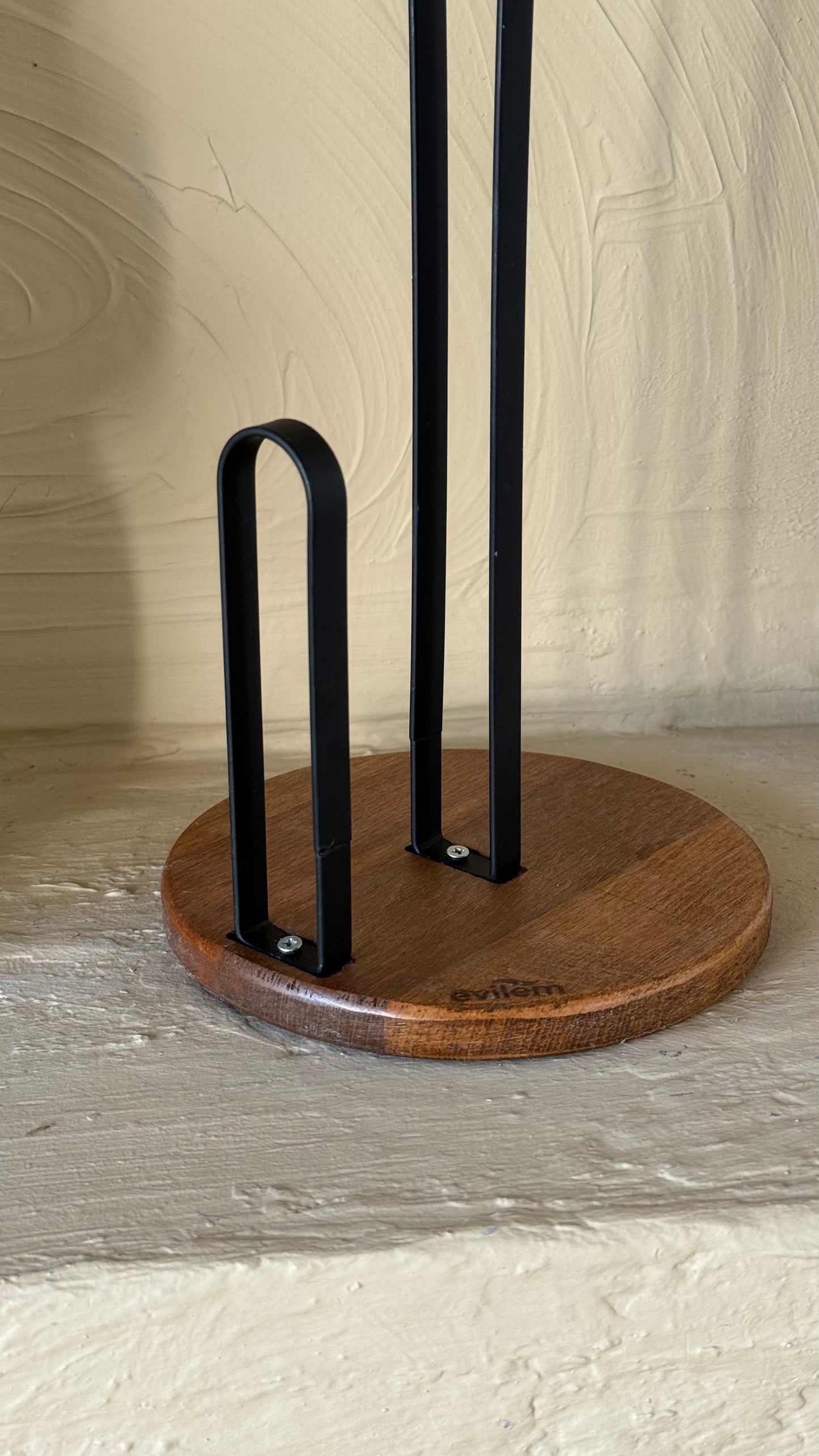 Evilem Ahşap Metal Havlu Peçetelik KOD:703