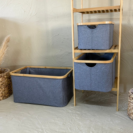 Lalezar Bambu Tutmalı 3 Boy Organizer Seti Gri KOD:8017-16-15