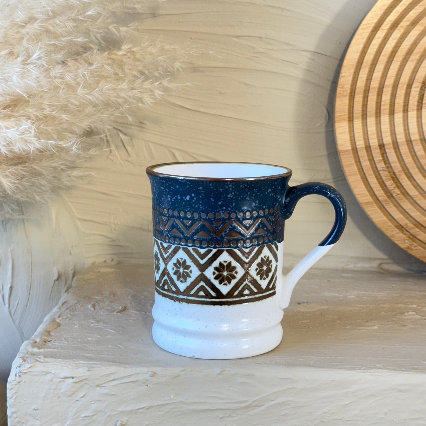 Tutku Porselen Boho Kupa 400 ml Petrol Yeşili KOD:3035