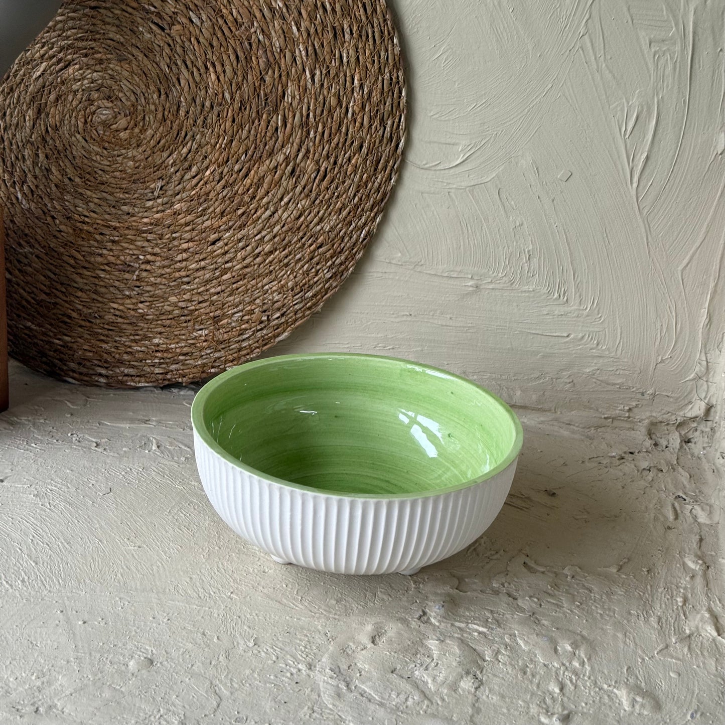 Pasha Çift Renkli Seramik Kase Yeşil KOD:1078