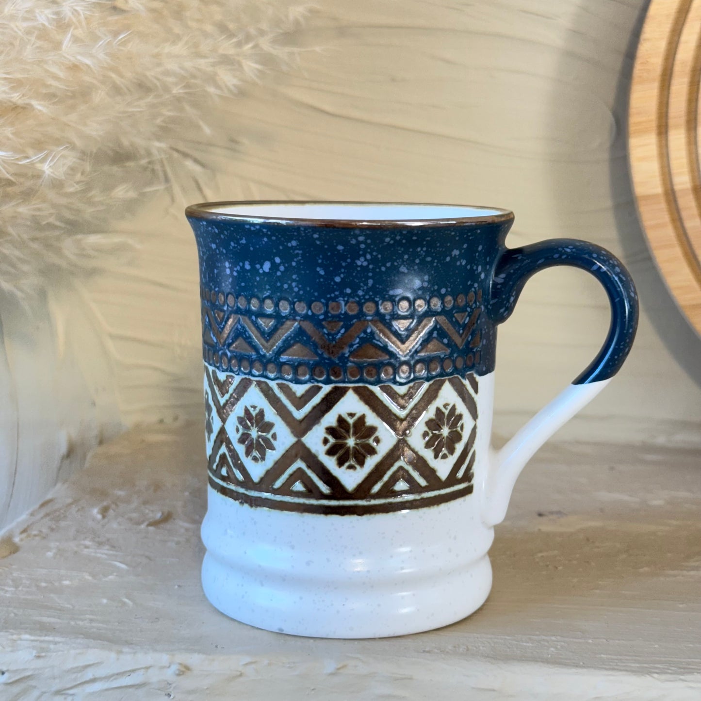 Tutku Porselen Boho Kupa 400 ml Petrol Yeşili KOD:3035