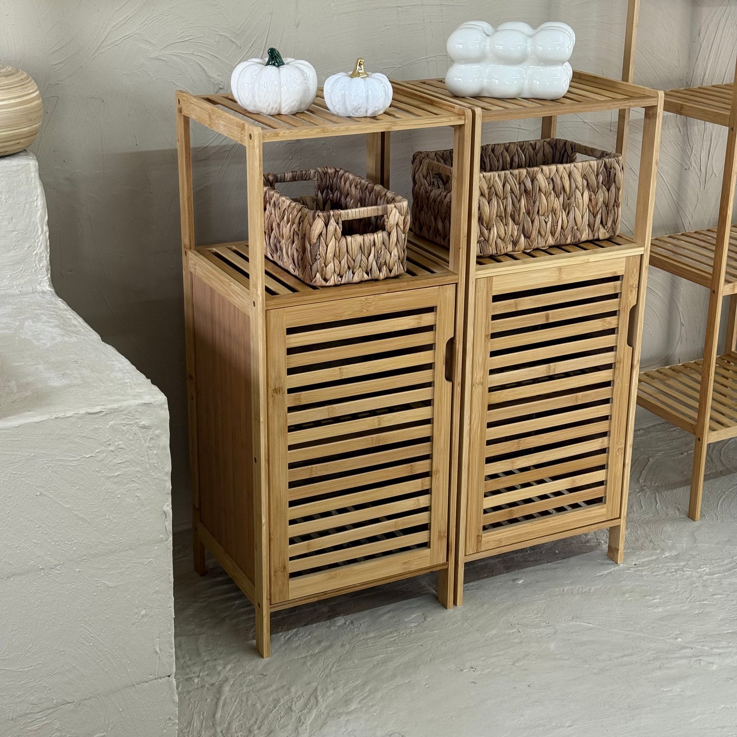 Miev 1+1  Bambu Dolap 2 Katlı 2 Adet KOD:453