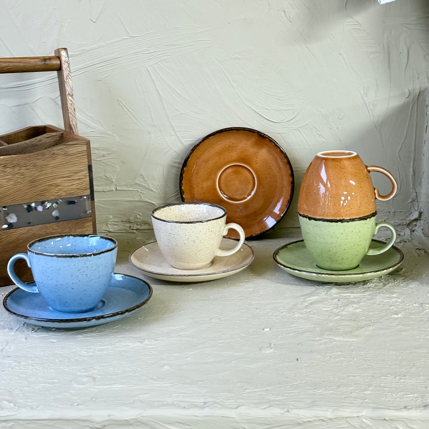 Porline Nescafe Renkli Kupa Seti 4 Kişilik KOD:0531