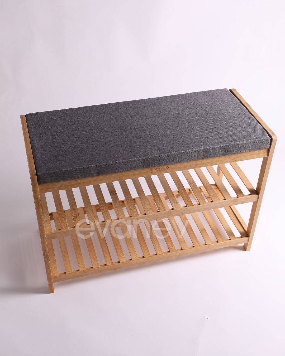 Doğal Bambu Minderli Ayakkabılık & Oturma Bench’i