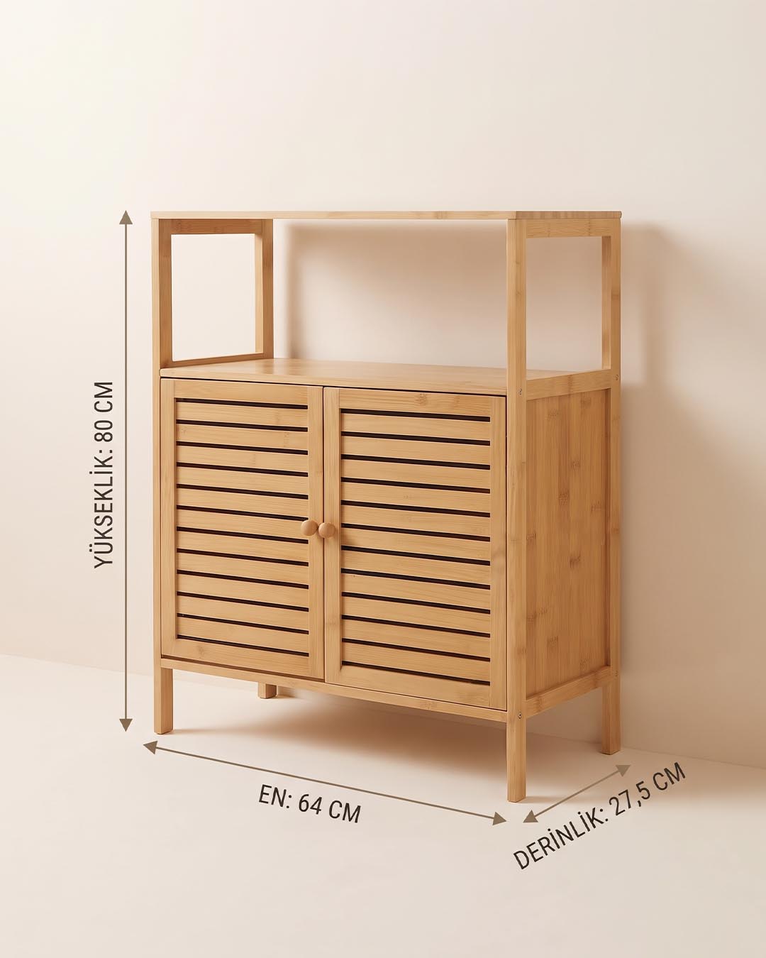 Seul Bambu Dolap 80 x 64 x 27,5 cm – 8349