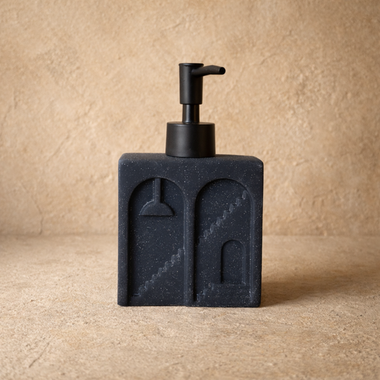 Castel Porselen Dikdörtgen Sıvı Sabunluk Siyah KOD:1452