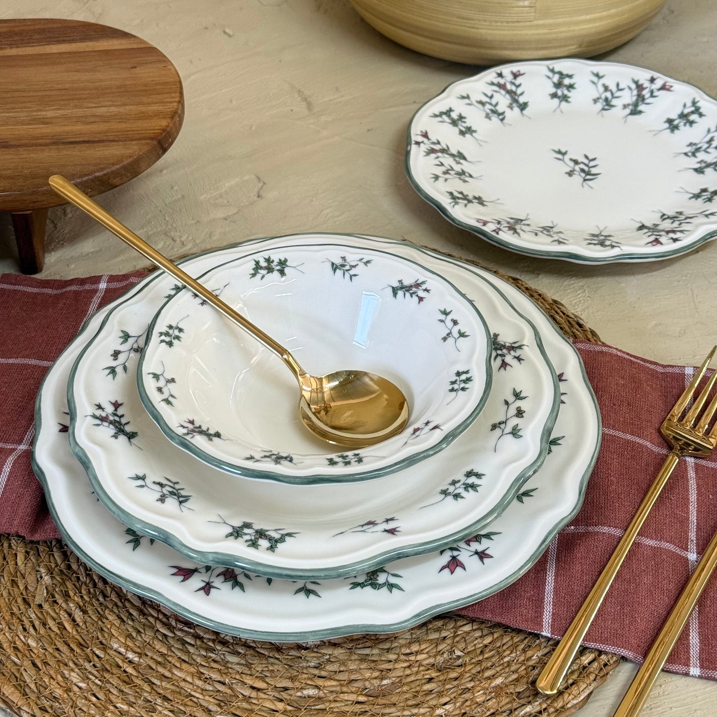 Porser 24 Parça Porselen Yemek Takımı 6 Kişilik KOD:TERRA-30302