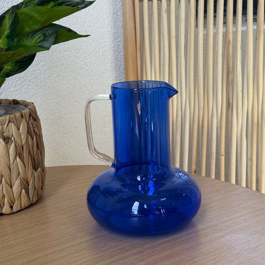 Mitally Lüks Borosilikat Cam Sürahi Mavi 1200 ml KOD:013