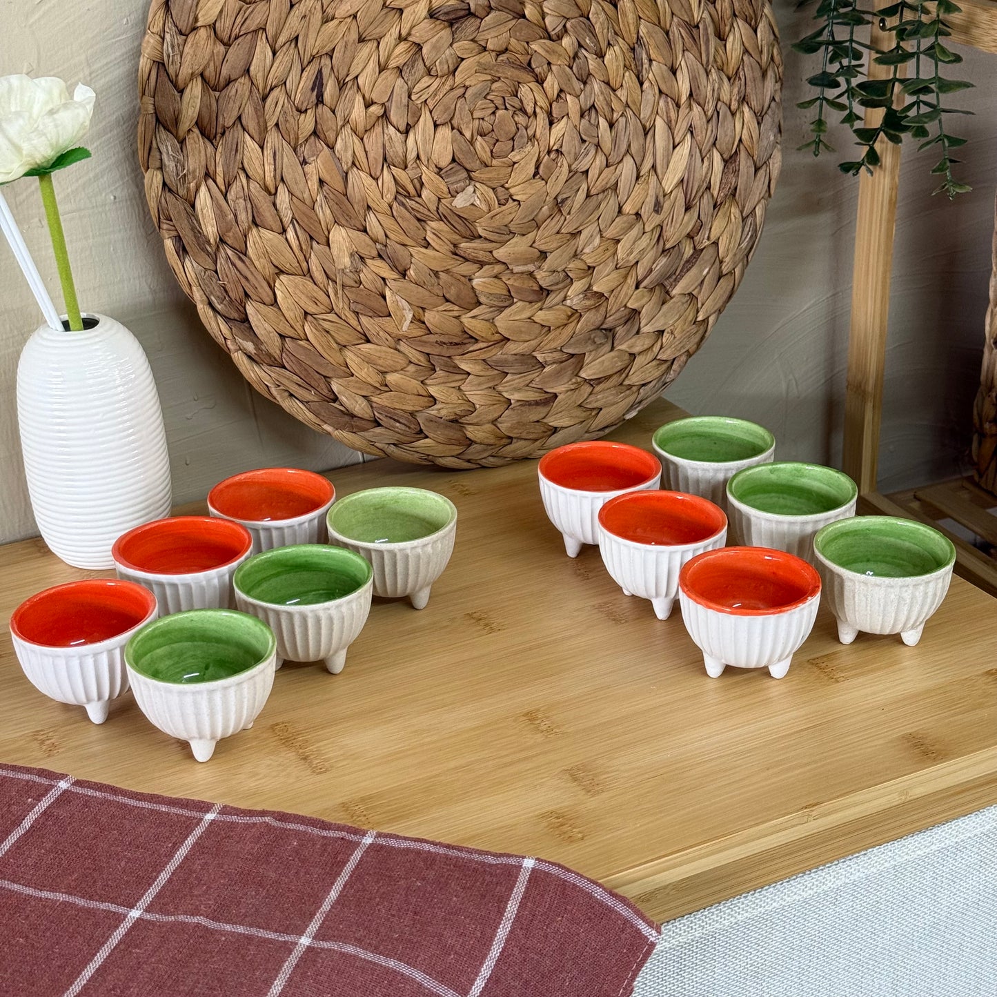 Pasha Çift Renkli Seramik 12 Li Lokumluk Seti KOD:0779