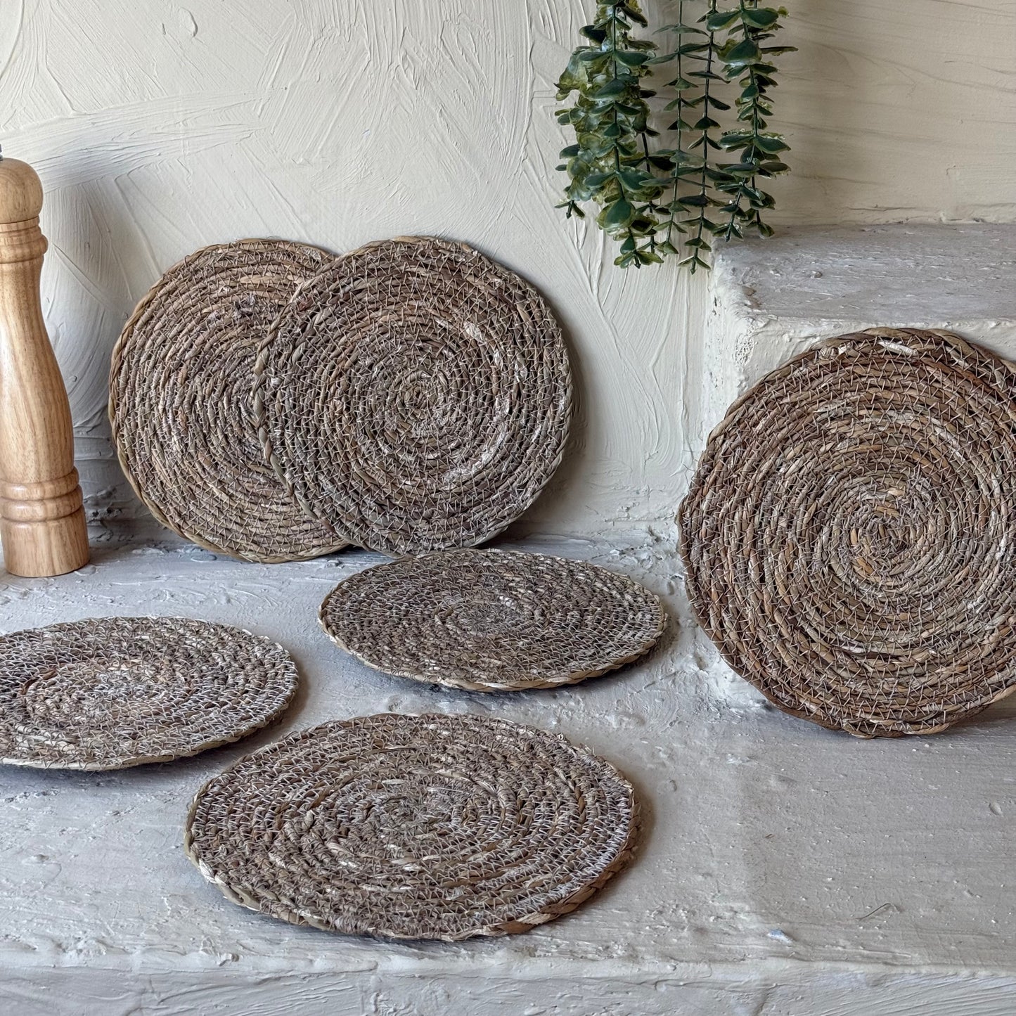 Saverly Hasır Supla Set 6 Adet 20 cm KOD:16415