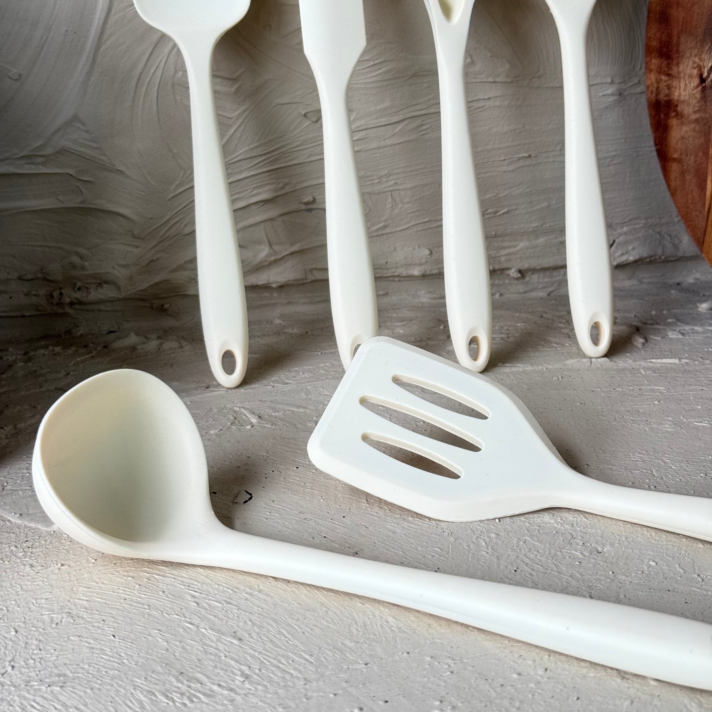 Arow 6 Parça Silikon Mutfak Seti Krem KOD:6109