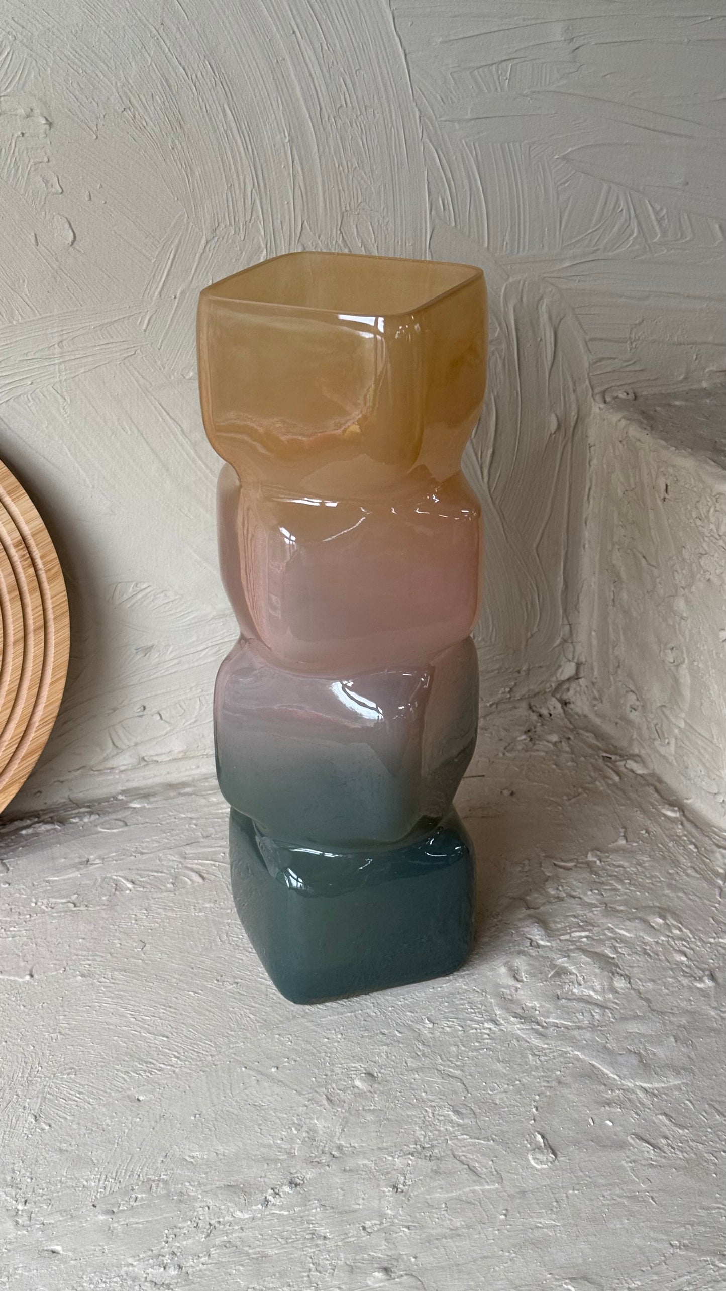 Selina Modern Cam Vazo Kahve Rengi Büyük Boy KOD:CH-341