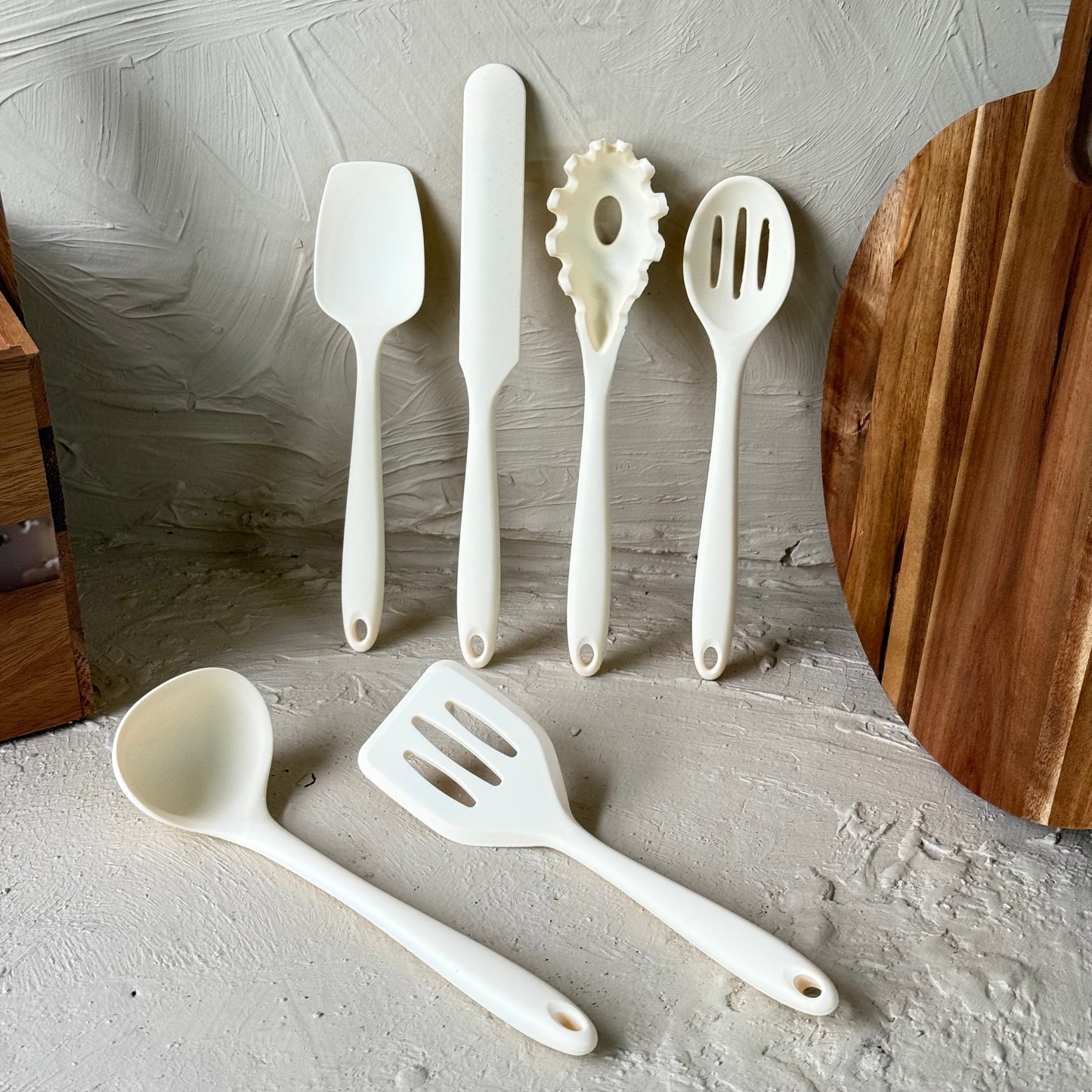 Arow 6 Parça Silikon Mutfak Seti Krem KOD:6109