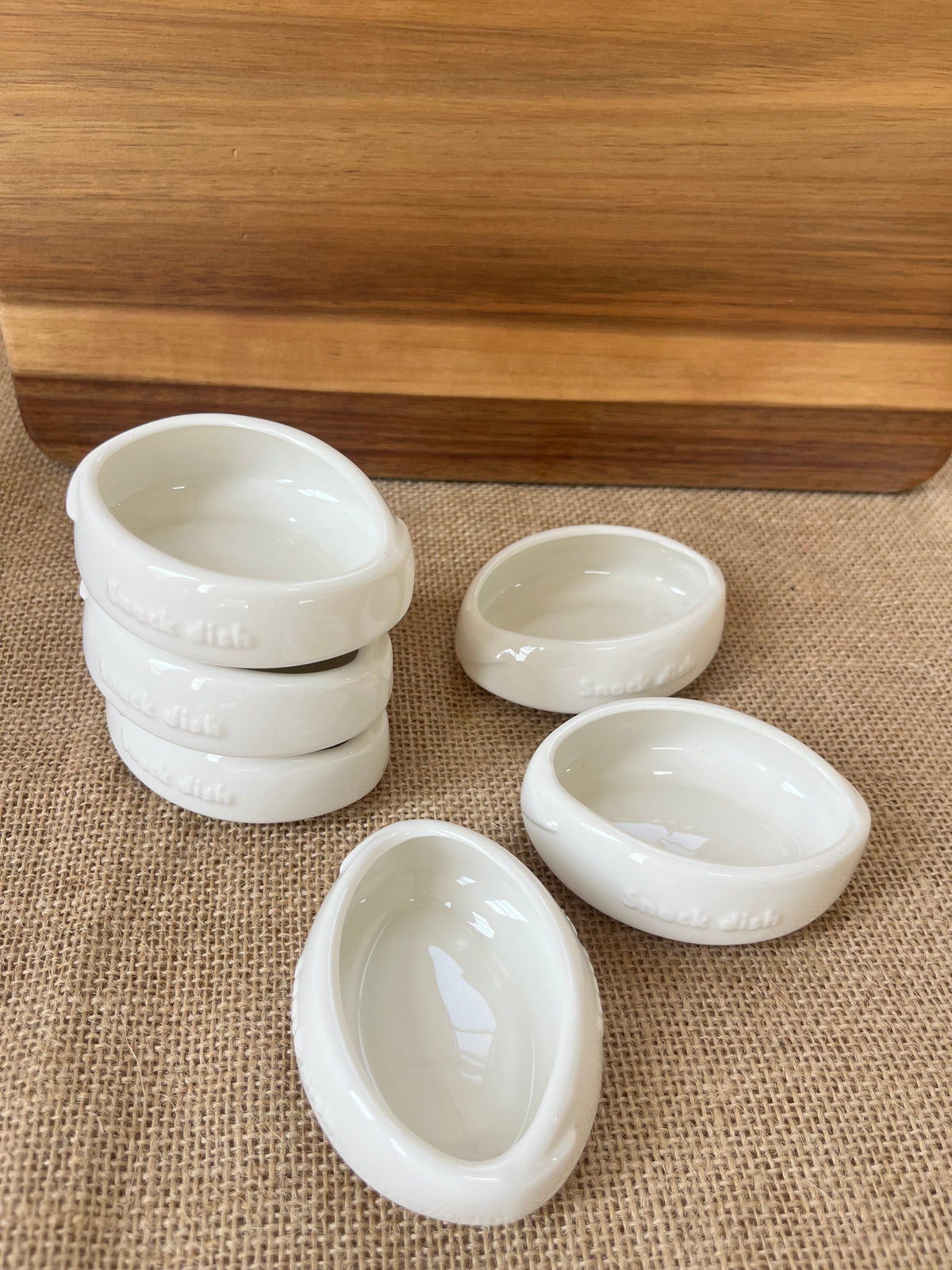 Snack Dish 6'lı Porselen Reçellik Sosluk 4 cm x 7 cm 60039