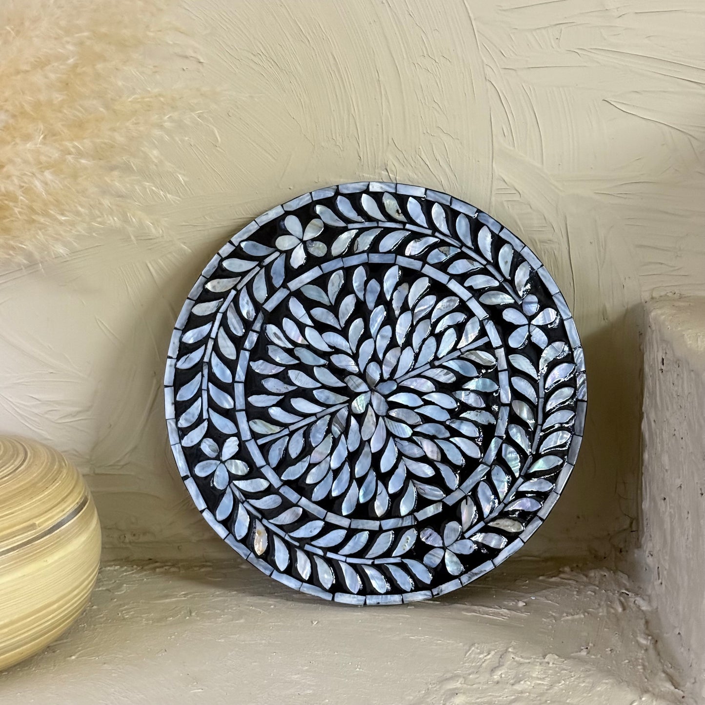 SVR Sedef Dönen Yuvarlak Sunumluk KOD:6183 Siyah