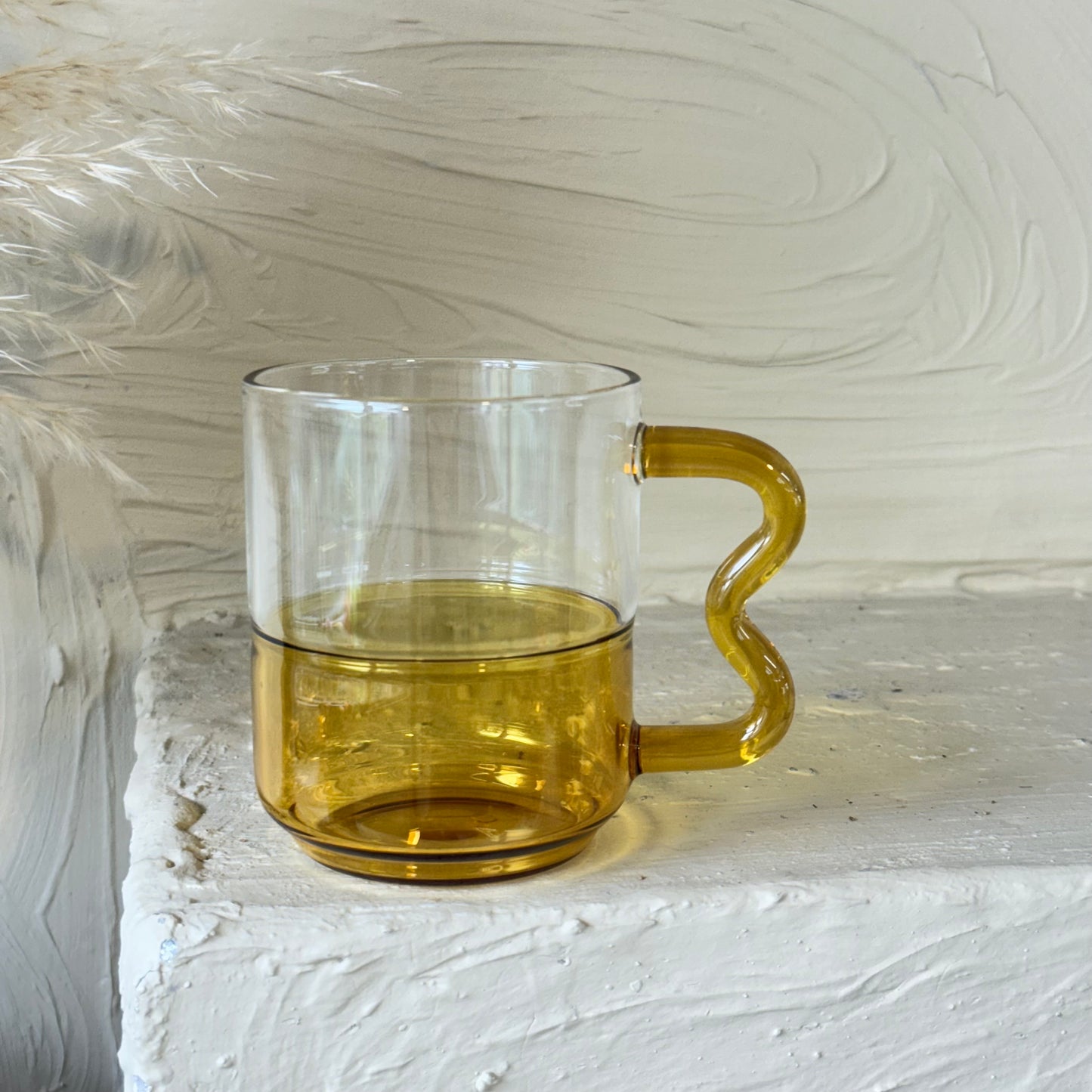 Tutku Borosilikat Cam Nescafe Kupa 400 ml Sarı KOD:030