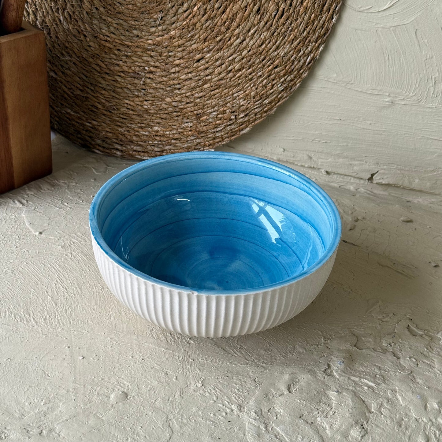 Pasha Çift Renkli Seramik Kase Mavi KOD:1078