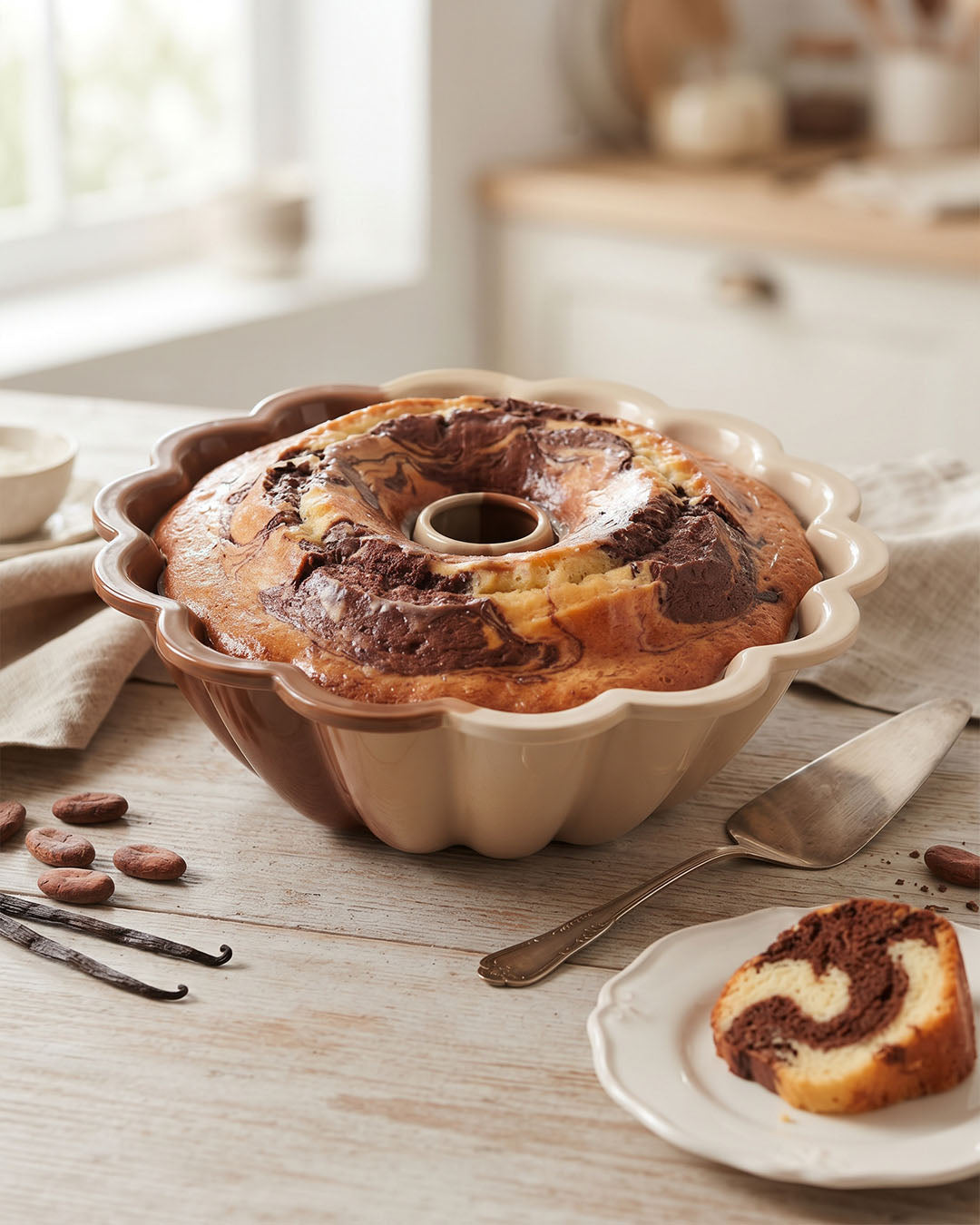Dalgalı Dilimli Pastel Renk Geçişli Silikon Pasta ve Kek Kalıbı K1608