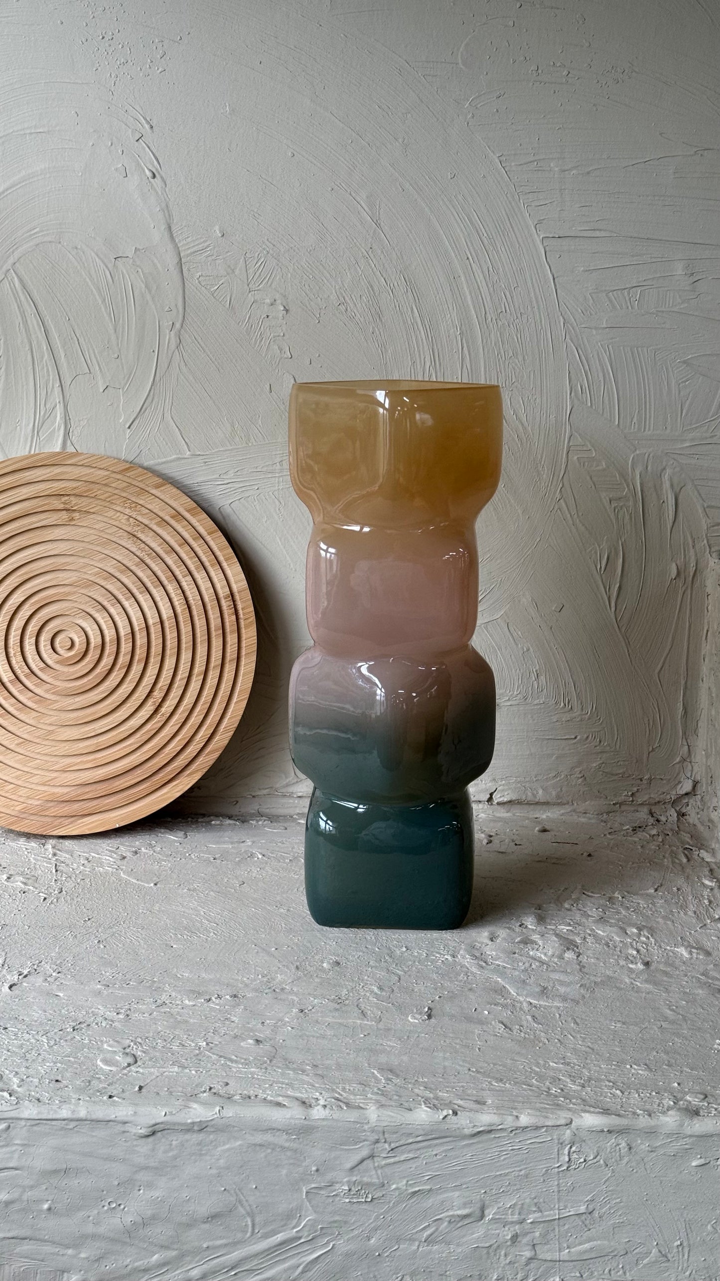 Selina Modern Cam Vazo Kahve Rengi Büyük Boy KOD:CH-341